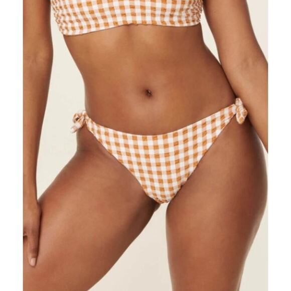 Andie Swim The Mandalay Bikini Bottom in Sparrow Gingham XL NWT - Picture 1 of 6